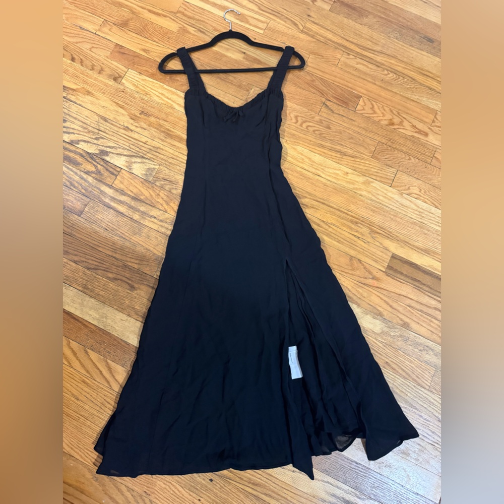Reformation Black Viscose Dress